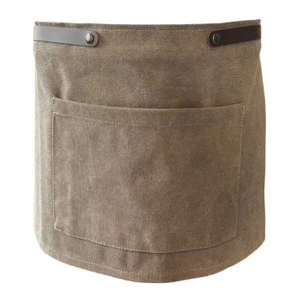Canvas forkle kort 67x35 cm brun