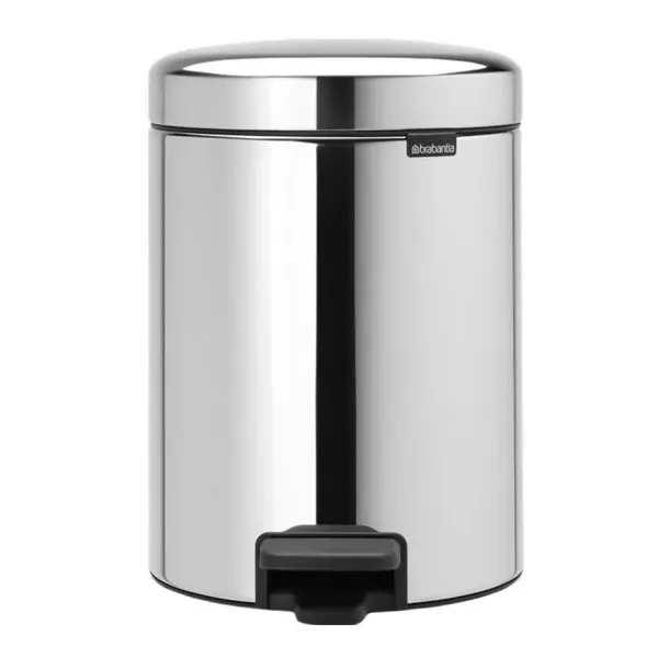 NewIcon pedalbøtte 5L blankt stål