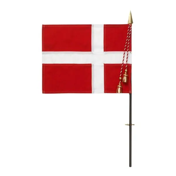 Reservedel flagg med stang for midtvakter (39224) rød/hvit
