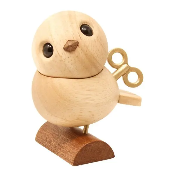Nattergalen trefigur 8 cm lønn/gummitre/sapele