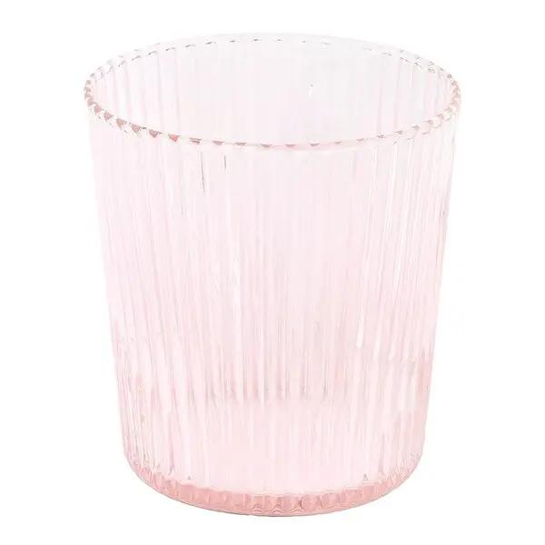 Ribbed Elegance glass Pink 25 cl rosa