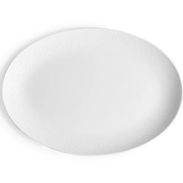 Gio ovalt serveringsfat 30 cm hvit