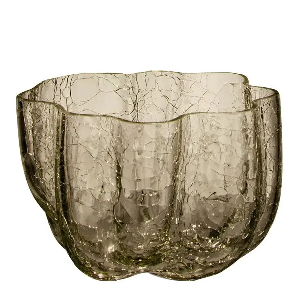 Crackle lyktglass 5,8 cm taupe