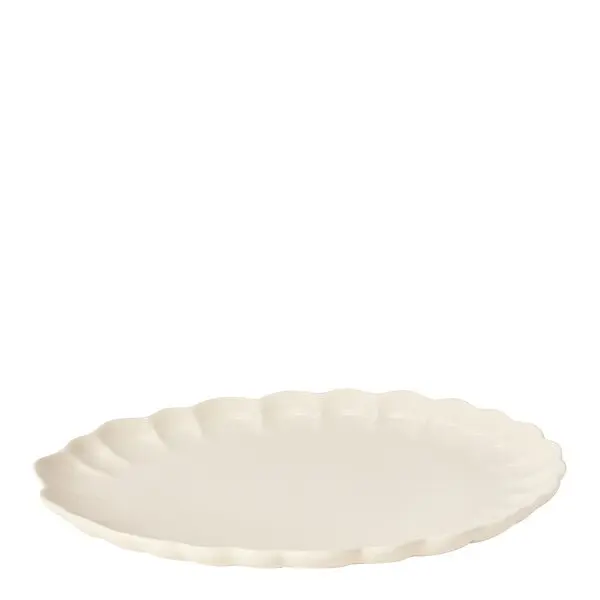 Lotus serveringsfat 41x30,5 cm krem