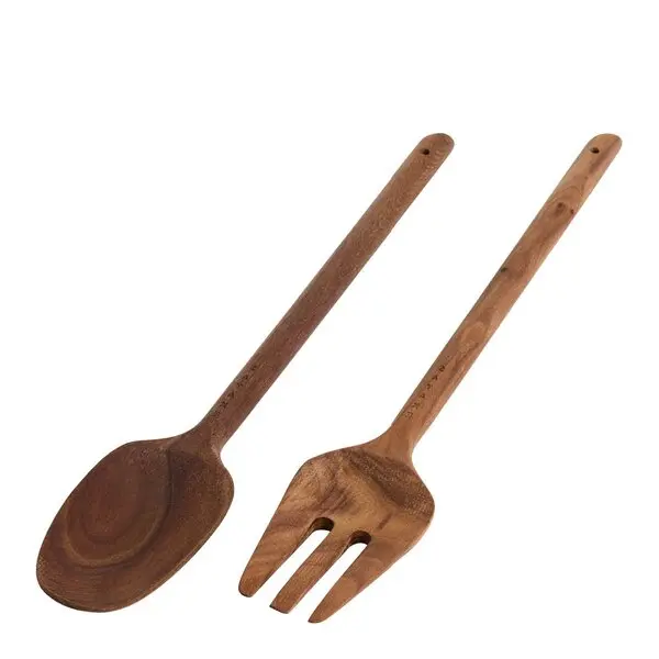 Salatbestikk 33 cm 2 deler valnøtt