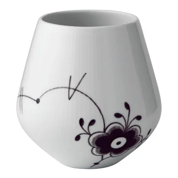 Sort Mega Riflet vase 15 cm