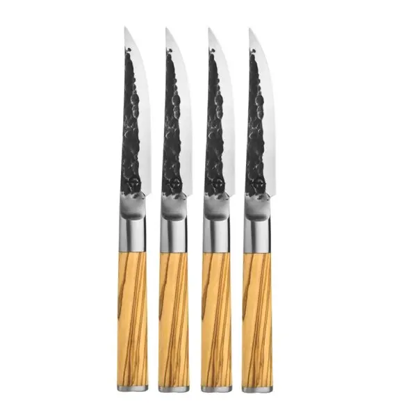 Biffkniver 4 stk olive
