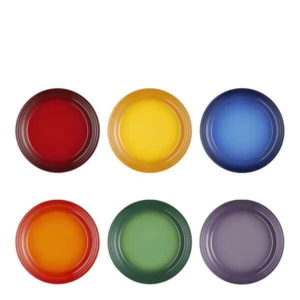 Rainbow middagstallerken 27 cm 6 stk