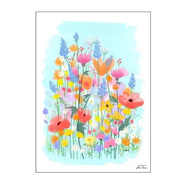Anna Thomsen poster 30x40 cm field of flowers no3