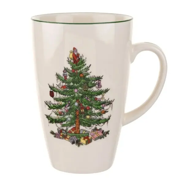 Christmas Tree lattekopp 60 cl hvit/grønn/rød