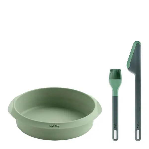Essential Kit silikonform og redskap til airfryer grønn