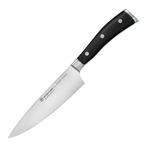Classic Ikon kokkekniv 16 cm halv bolster svart