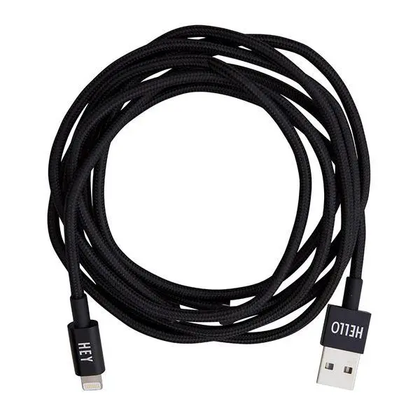 Tech kabel lightning 1,85m svart