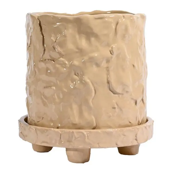 Muddy krukke S 17,5x18 cm beige