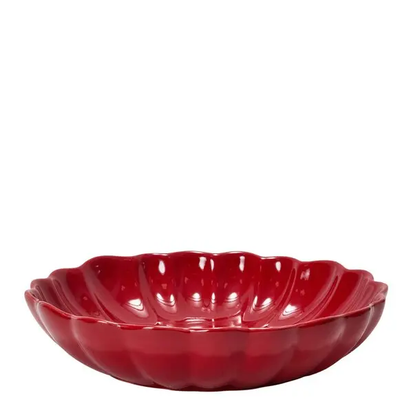 Lotus pastatallerken 21,5 cm rød