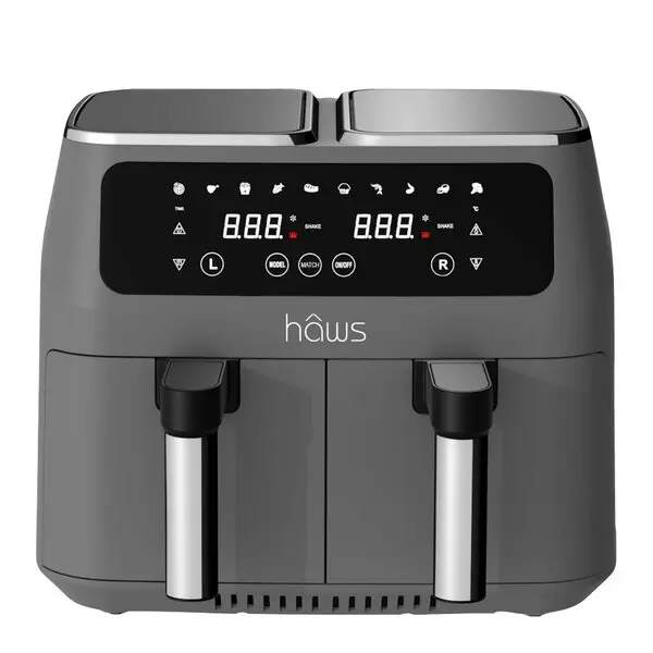 Dobbelt airfryer 2 x 4 L 2800W med belegg