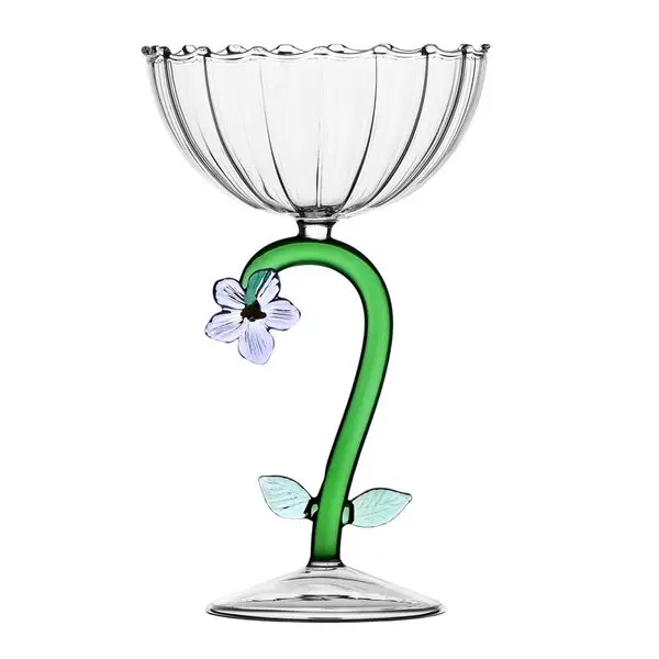 Botanica optisk champagneskål 28 cl lilla blomst