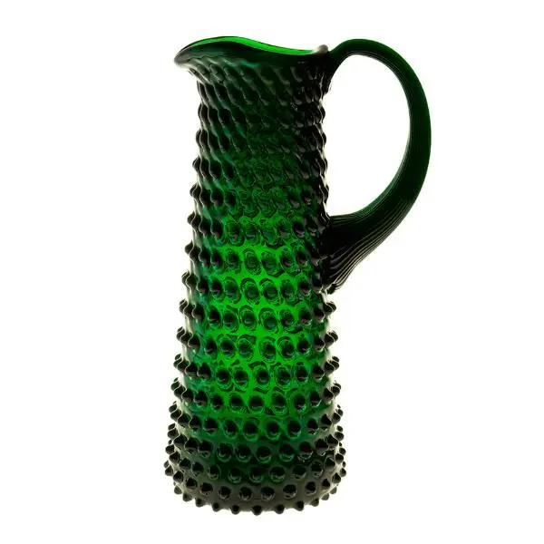 Hobnail karaffel høy 1L dark green