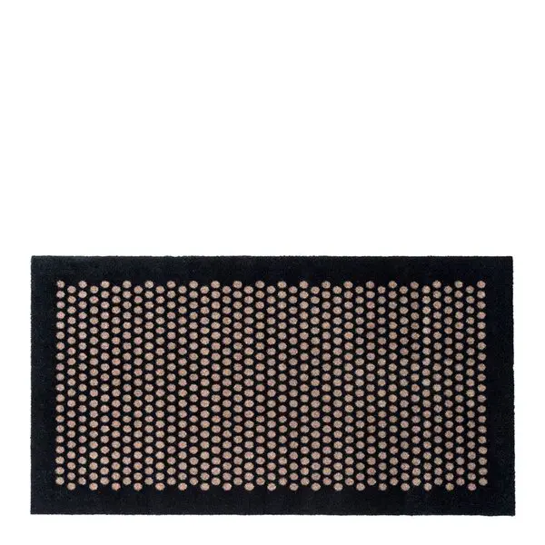 Dot gulvmatte 120x67 cm svart/sand