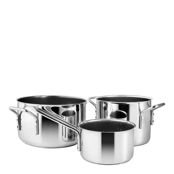 Stainless Steel grytesett 3 deler keramisk Slip-Let® belegg