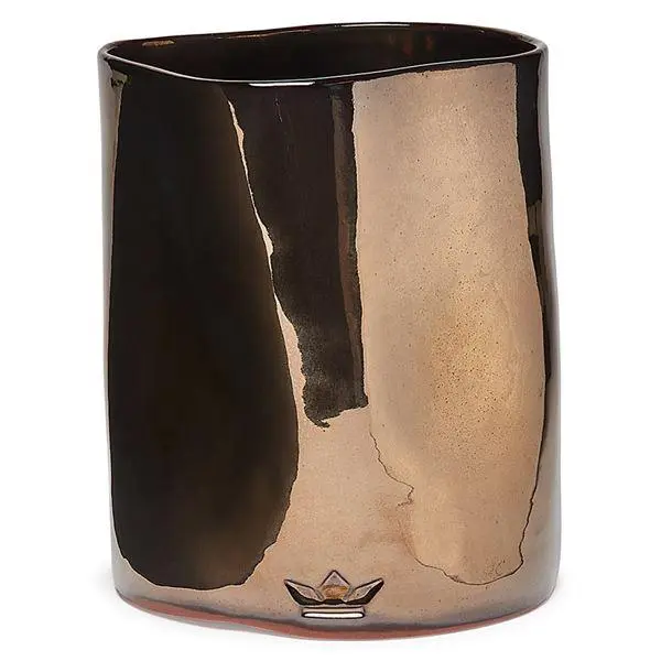 Dented redskapskrukke 19 cm bronse