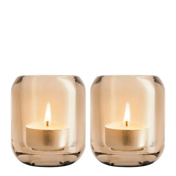 Acorn telysholder 2 stk amber