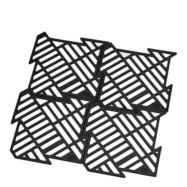 Vaskematte 16x16 cm svart