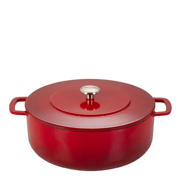 Støpejernsgryte 28 cm 5,3L cherry