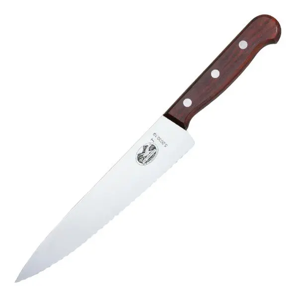 Kebony kokkekniv bølger 22 cm brun