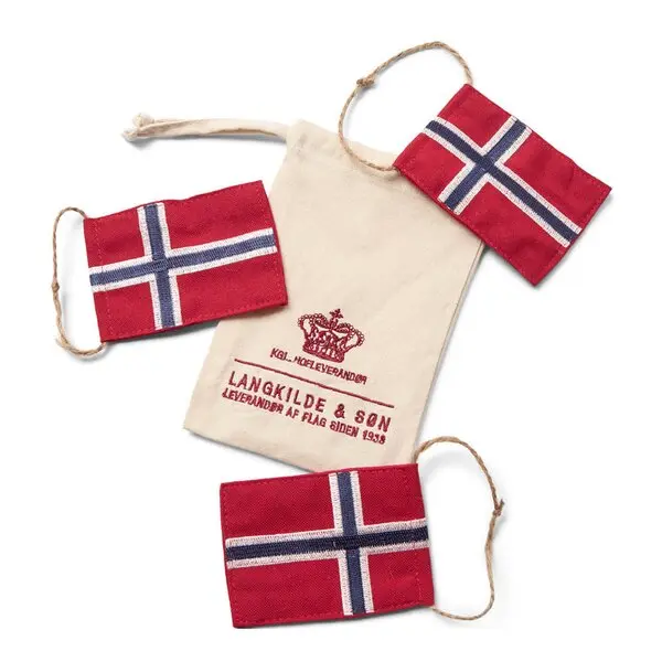 Nordic way pynteflagg 7x10 cm 3 stk