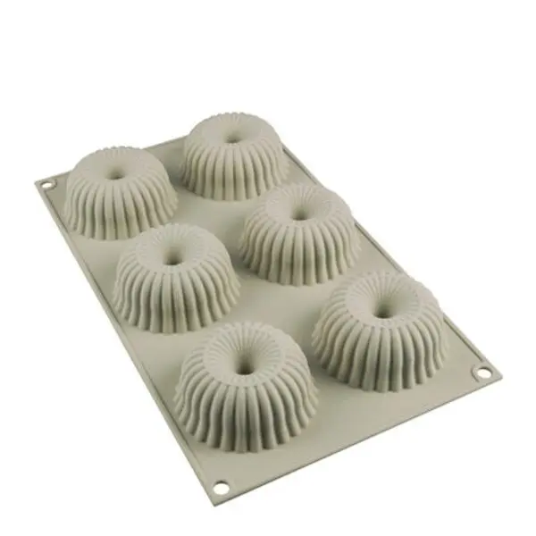 Silikonform mini Raggio 6 stk 6,7x3,3 cm