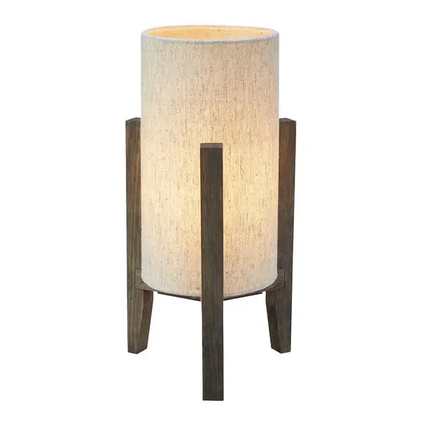 Eruca bordlampe 34 cm brunbeiset/beige tekstil