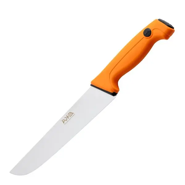 Pro slaktekniv m/bredt blad 24 cm oransje