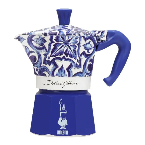 D&G moka express 130 ml 3-kopper blå