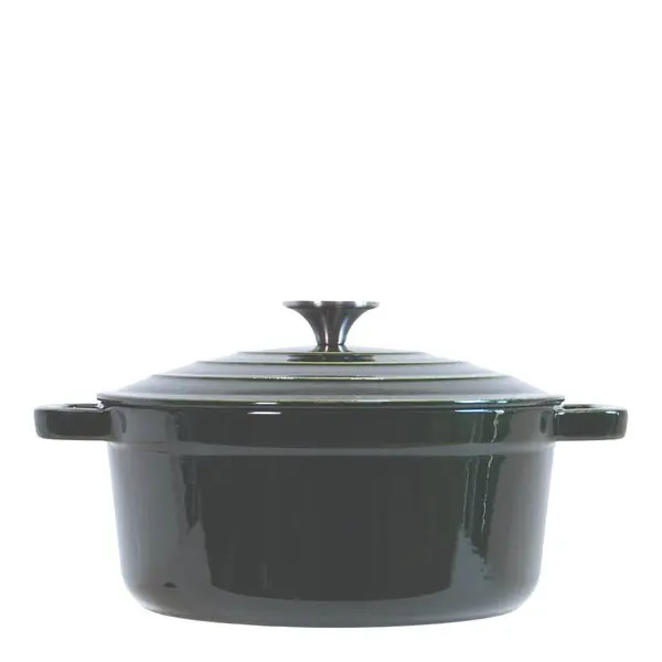 Støpejernskasserolle med lokk 4L 24 cm