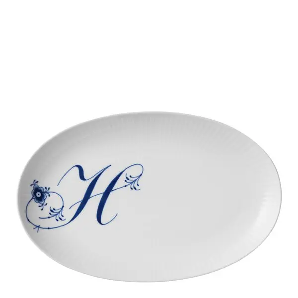 Alfabet tallerken oval H 23 cm