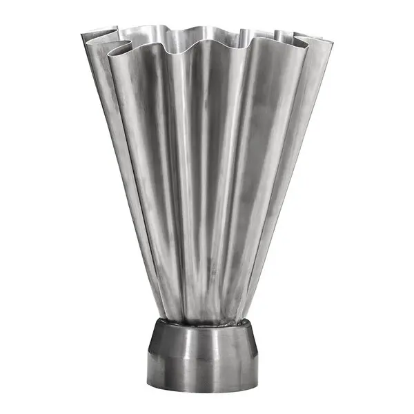 Flood vase 33 cm børstet sølvfinish
