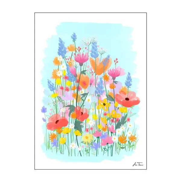 Anna Thomsen poster 50x70 cm field of flowers no3