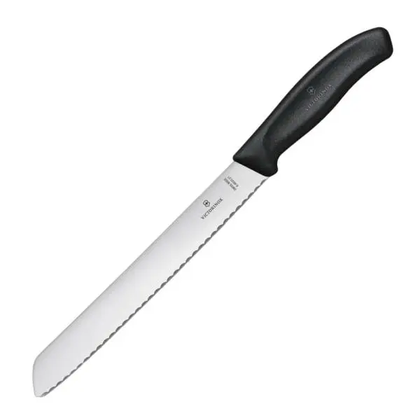 Swiss Classic brødkniv 21 cm svart