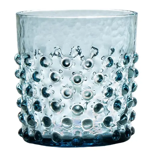 Hobnail vannglass 15 cl tåkeblå