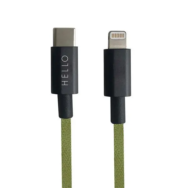 Tech Favourite kabel USBC til lightning 1m forest green