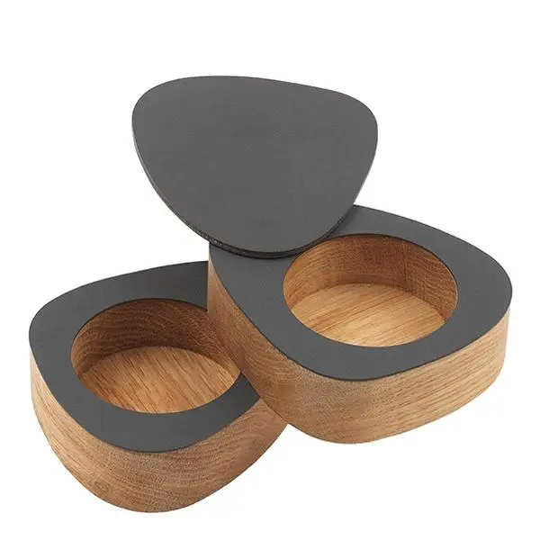 Curve Nupo salt og pepper sett 8x10 cm antrasitt