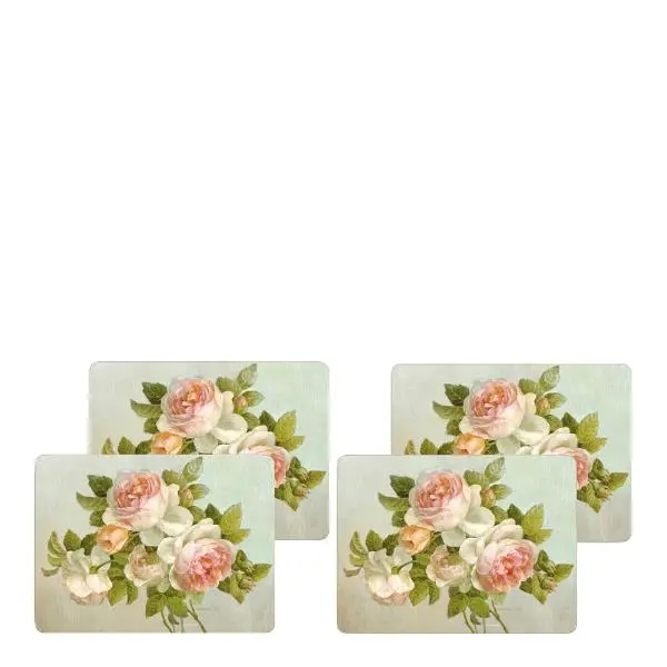 Antique rose bordbrikke 4 stk