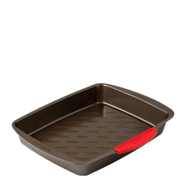 Asimetria ildfast form 27x35 cm mørk grå