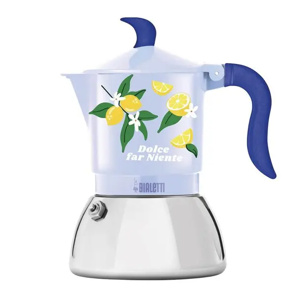 Mercato Della Frutta espressokanne 4 kopper induksjon lys blå