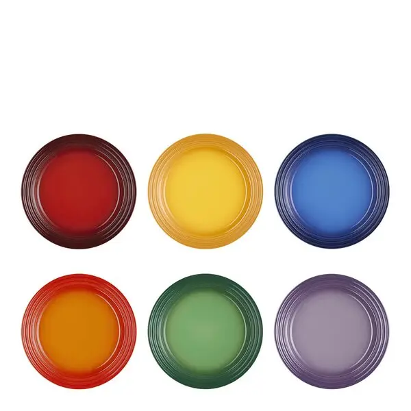 Rainbow frokosttallerken 22 cm 6 stk