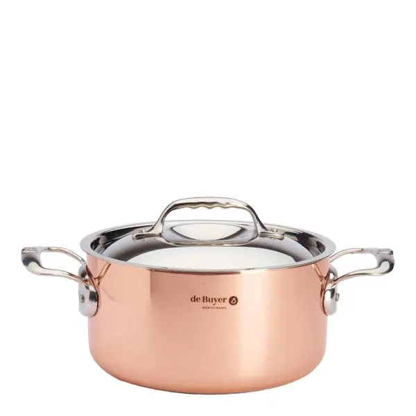 Prima Matera kasserolle 3L 20 cm kobber/støpejern