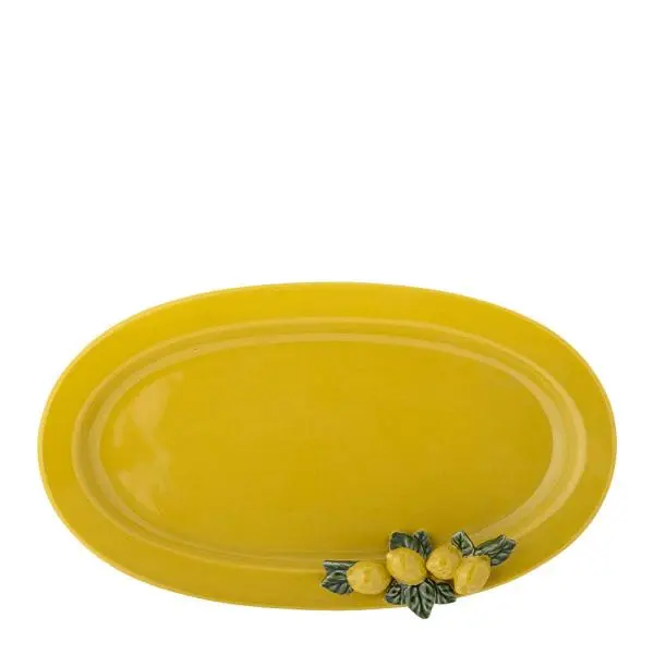 Limone serveringsfat 36x21x5 cm gul