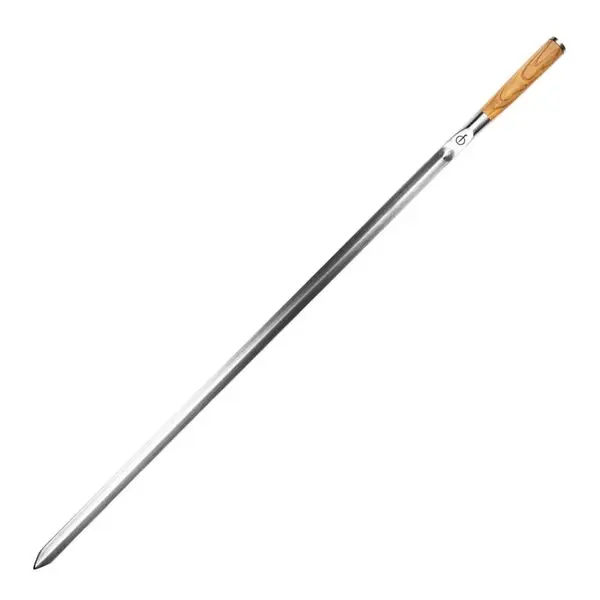 Churrasco grillspyd V-form 60 cm stål/oliventre