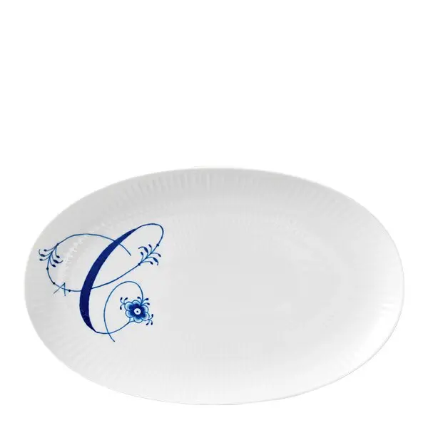 Alfabet oval tallerken C 23 cm